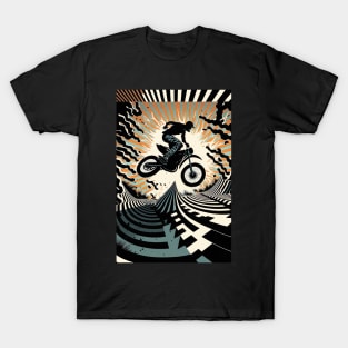 Dirt bike stunt - cool graphic T-Shirt